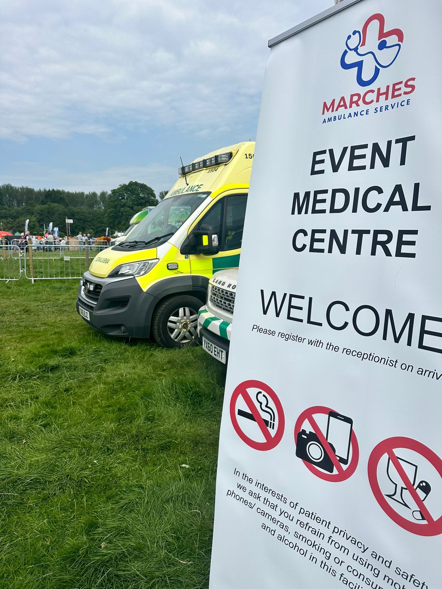 CQC registered event medical provider mobile treatment centre at UK festival